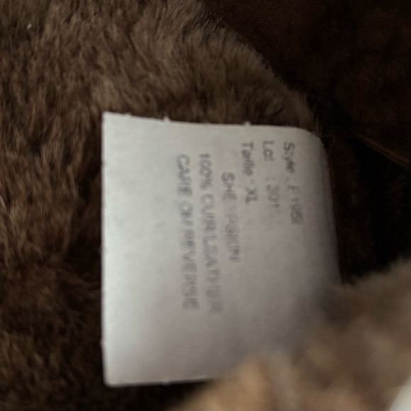 Magnificent coat in suede and sheep, brown. - Picture 9 of 9